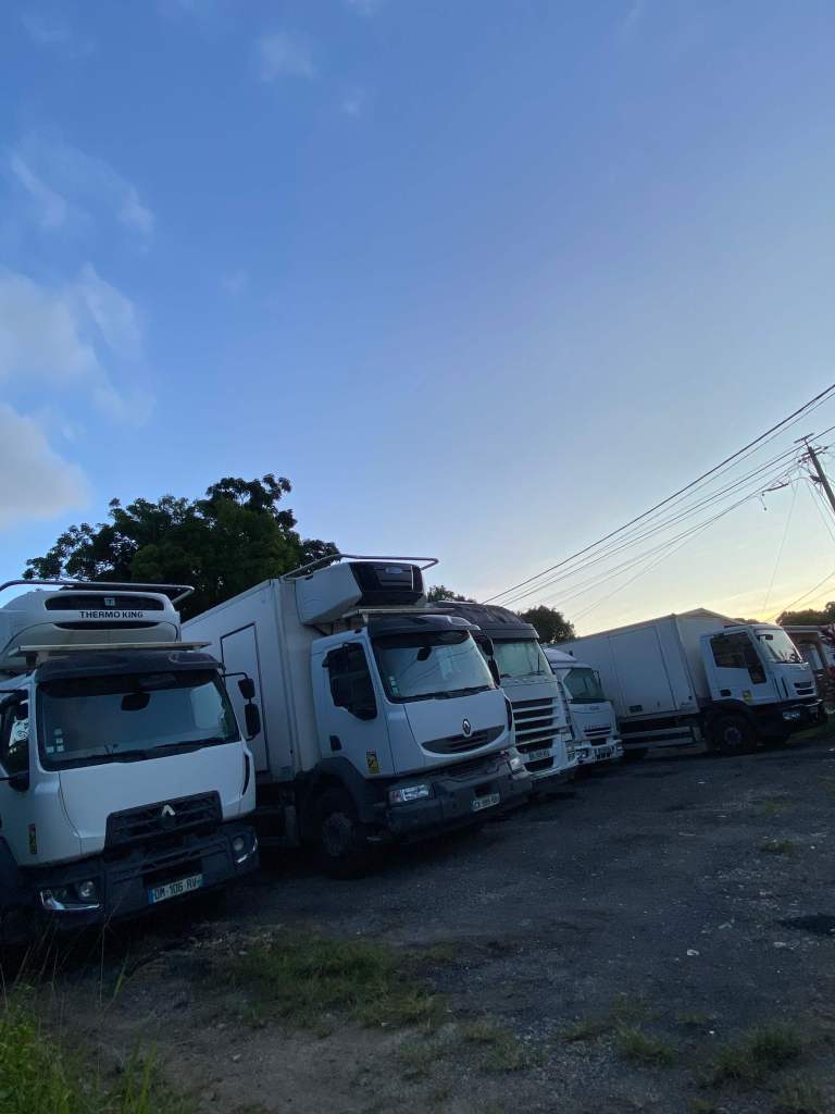 Photo des camions de livraison de l'entreprise de transport STRM